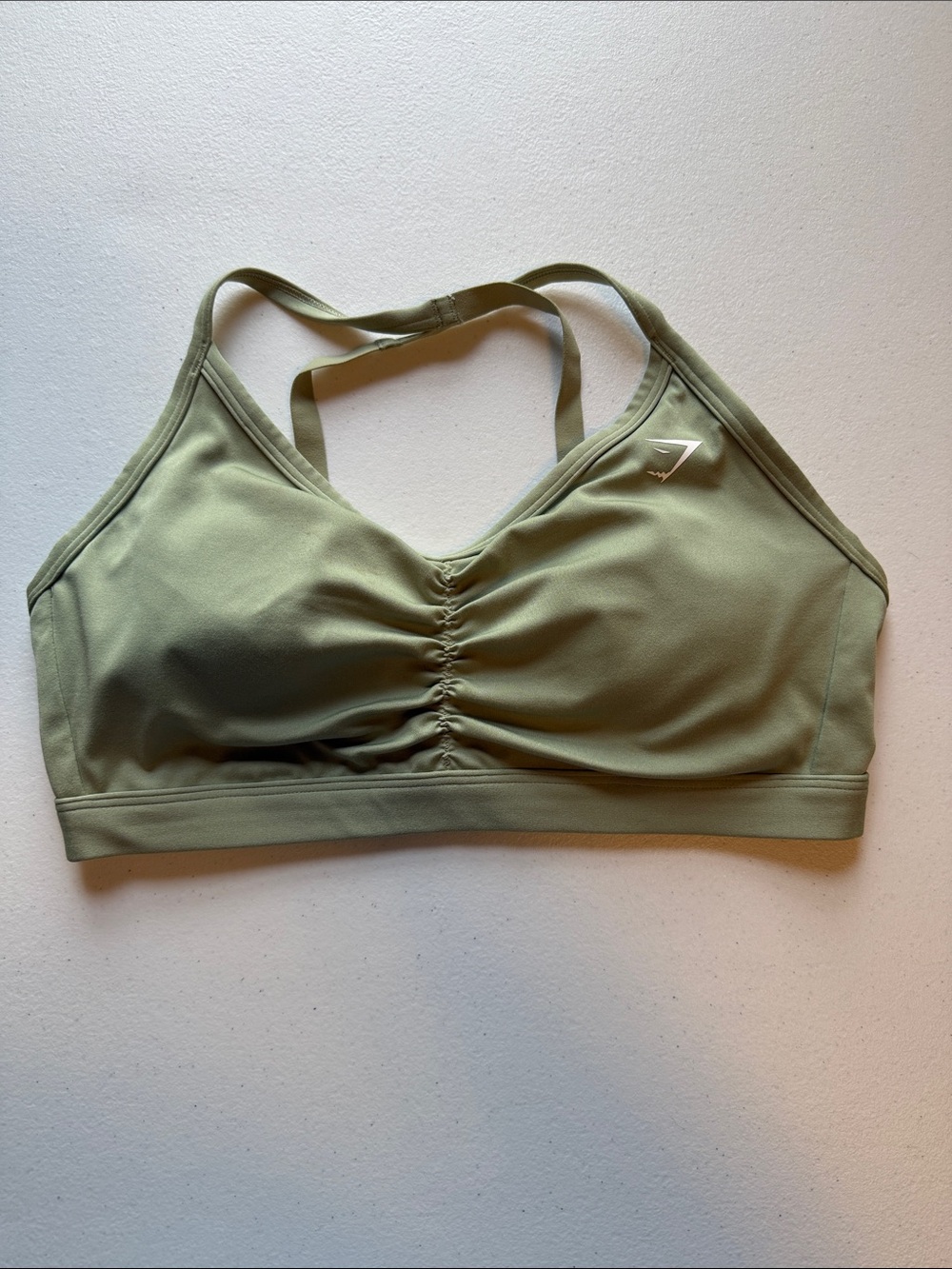 Gymshark Light Green Ruched Training Sports Bra
